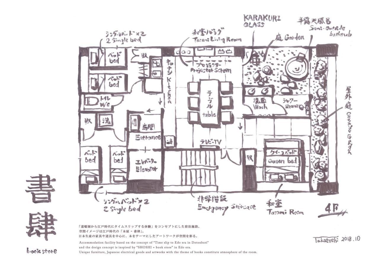 Konjaku-So Dotonbori Garden Spa Stay โอซาก้า ภายนอก รูปภาพ